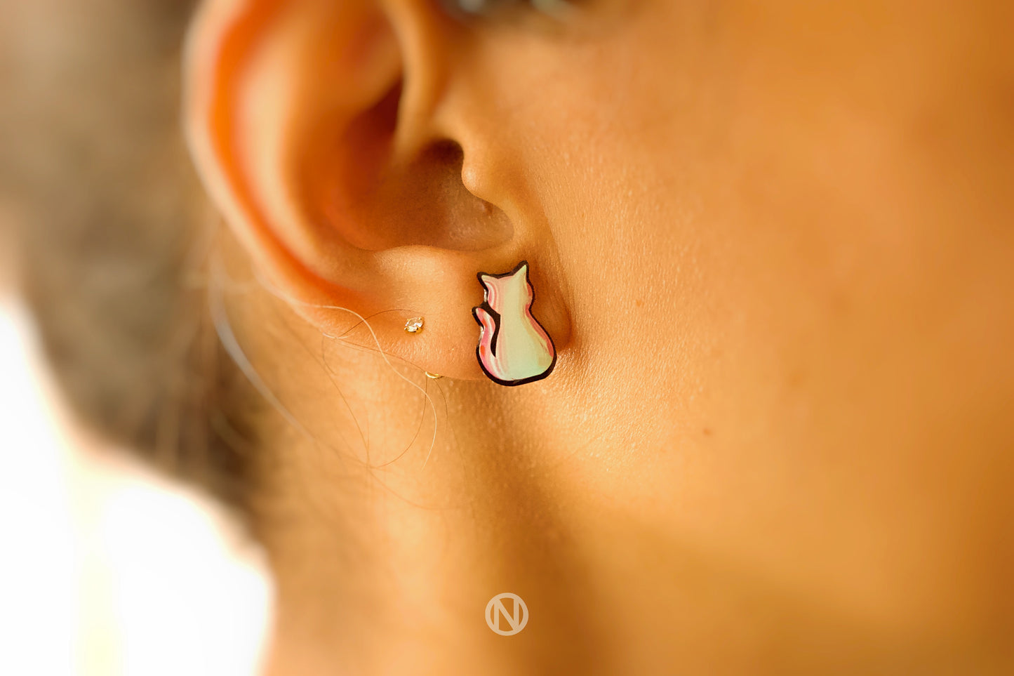 Cat Stud Earrings - Made to Order