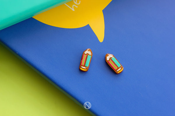Pencil Stud Earrings