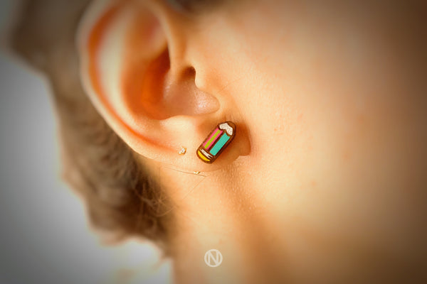 Pencil Stud Earrings