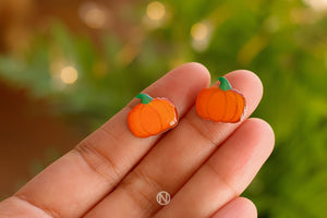 Pumpkin Stud Earrings