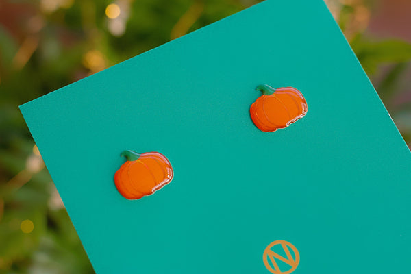 Pumpkin Stud Earrings