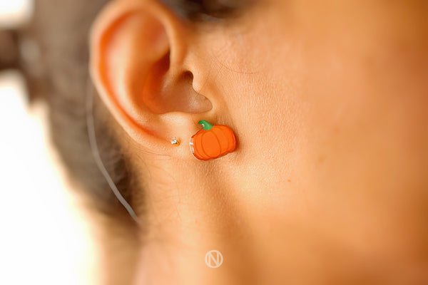 Pumpkin Stud Earrings