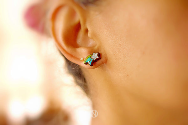 Shooting Star Stud Earrings