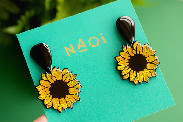 Sunflower Statement Earrings (Seconds)