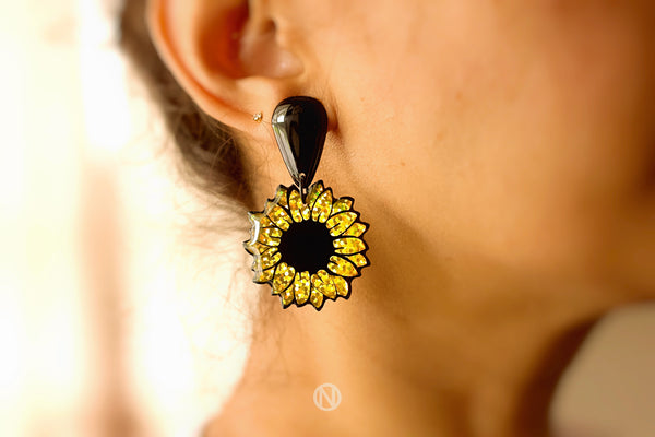Sunflower Statement Earrings (Seconds)