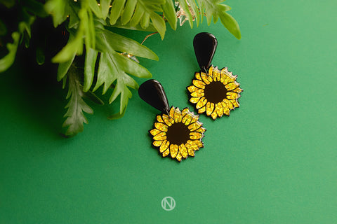 Sunflower Statement Earrings (Seconds)