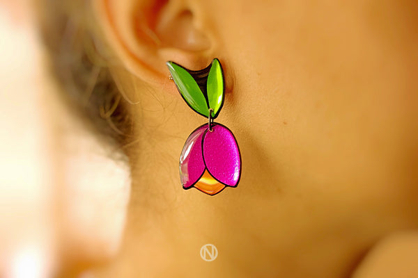 Tulip Statement Earrings - Made to Order