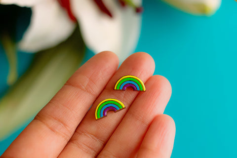 Rainbow Stud Earrings Naoi