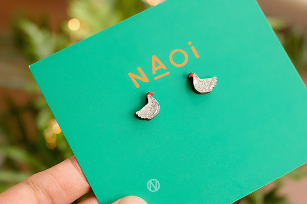 Chicken Stud Earrings