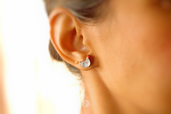 Chicken Stud Earrings