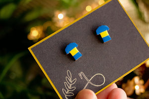 Squad - Hand Painted Stud Earrings and Accessories Naoi