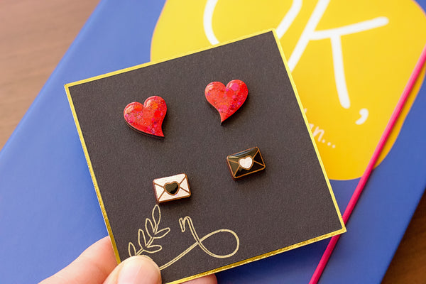 Love Letters Stud Earrings (Gift Pack)
