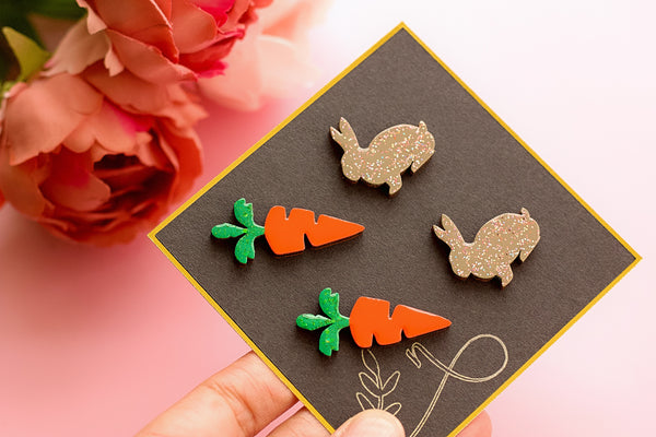 Rabbits and Carrots Magnets