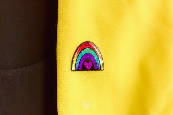 Rainbow Sparkle Pin Brooch