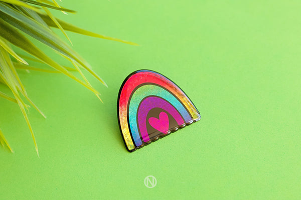 Rainbow Sparkle Pin Brooch